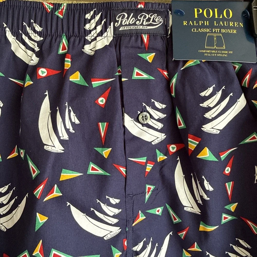 Polo Ralph Lauren Signature Windward Sail Print Boxer Shorts Mens Size XL NEW